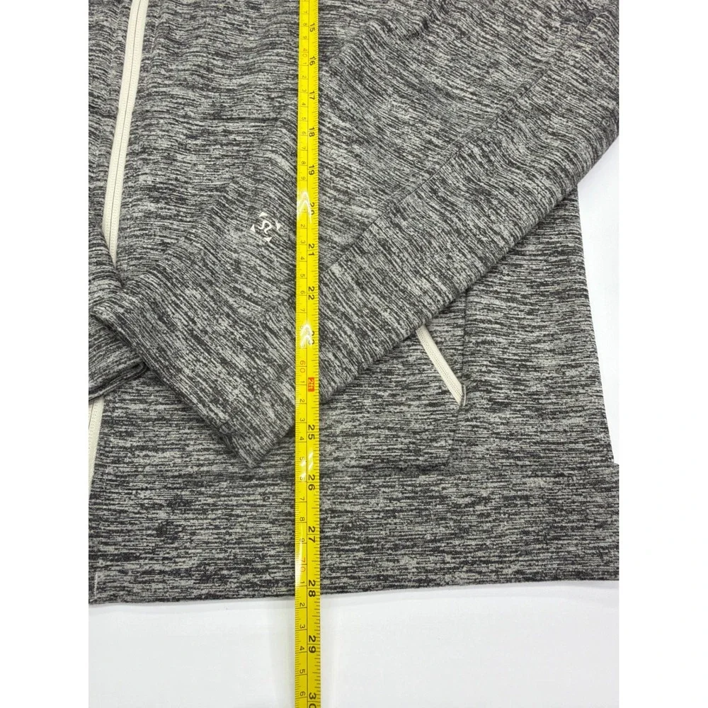 Lululemon Mens Full Zip Hoodie Gray White Space Dye Performance Jacket Large‎